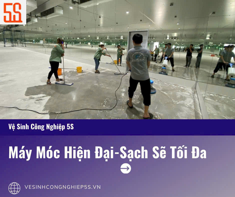 Các nhân viên của Vệ Sinh Công Nghiệp 5S thực hiện công việc vệ sinh công nghiệp tại Đắk Lắk với chất lượng cao, bảo đảm hiệu quả và an toàn